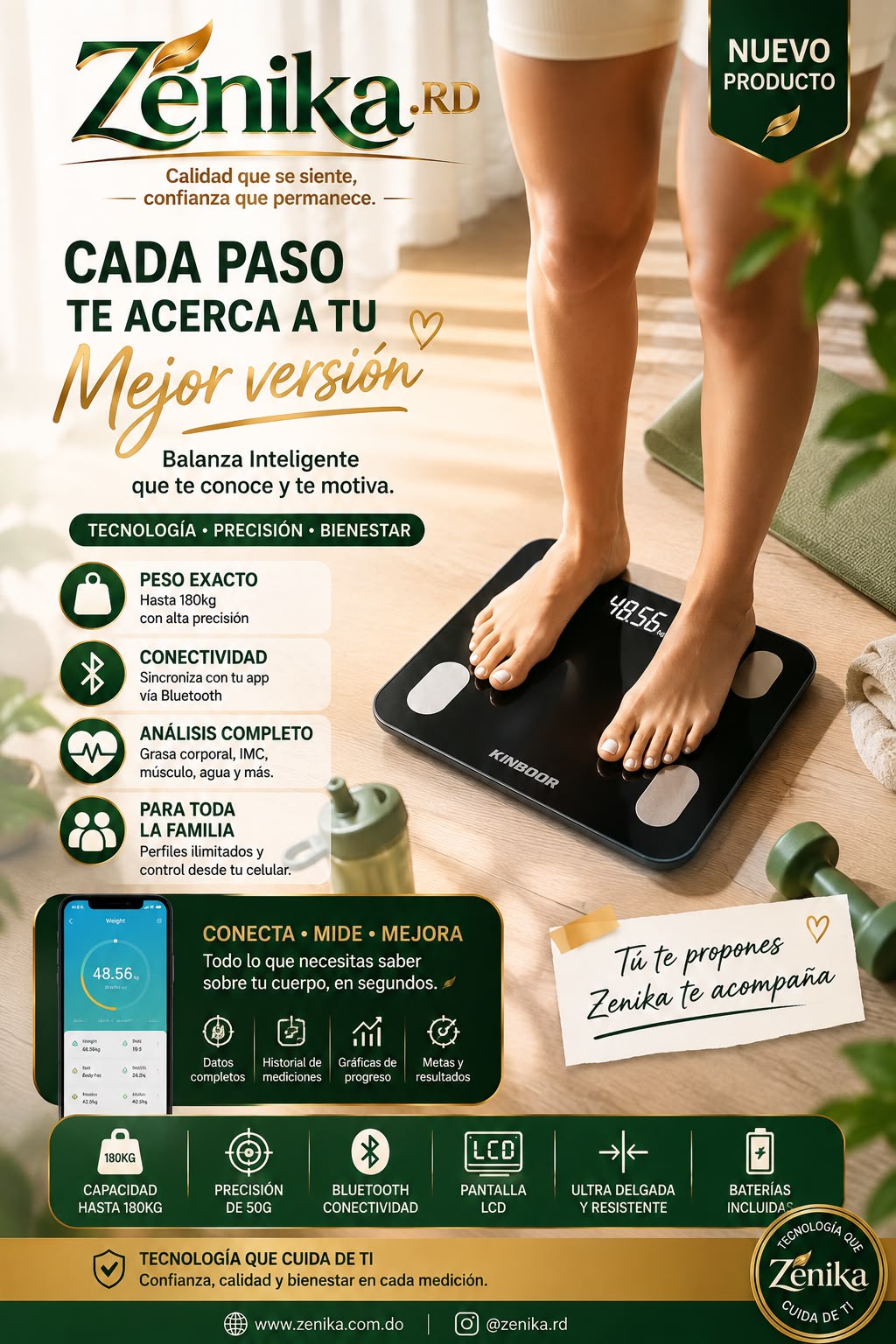 Báscula de baño inteligente